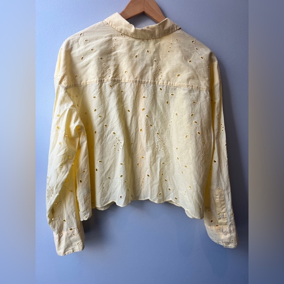 Women's Eyelet Long Sleeve Button-Down Shirt - A New Day - Picture 7 of 12